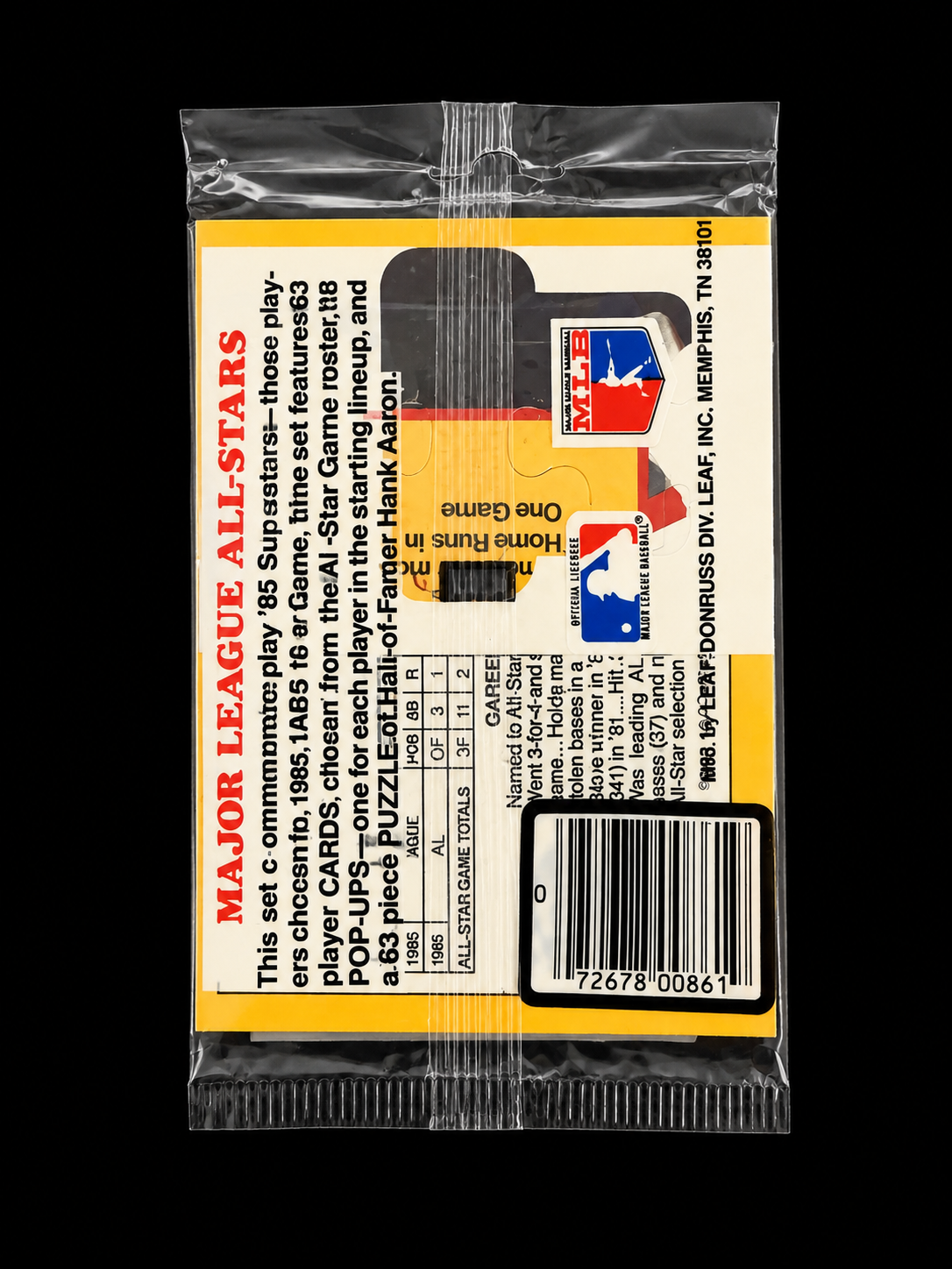 1986 DONRUSS POP-UP BASEBALL