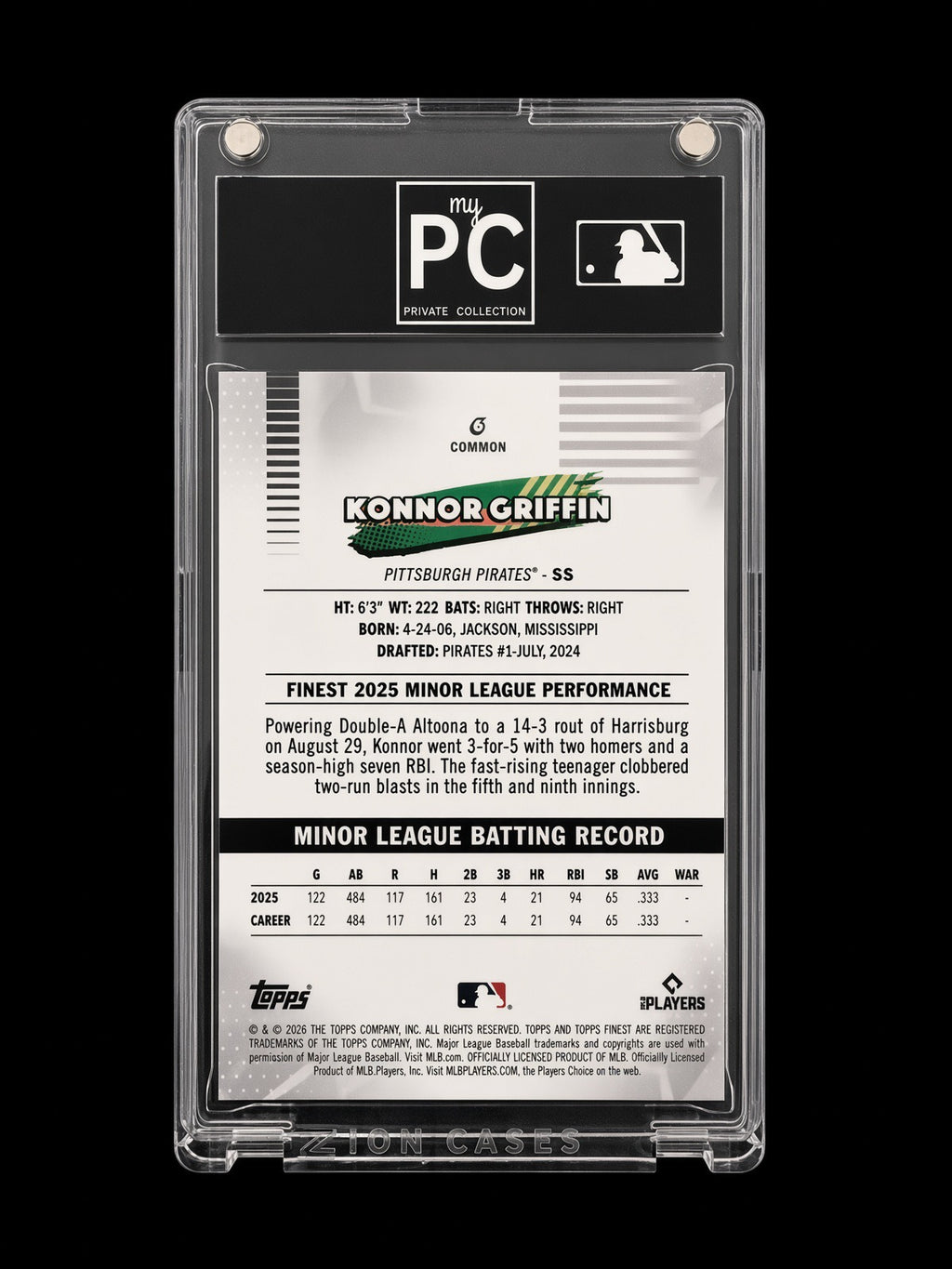 KONNOR GRIFFIN Topps FINEST CSLAB v2