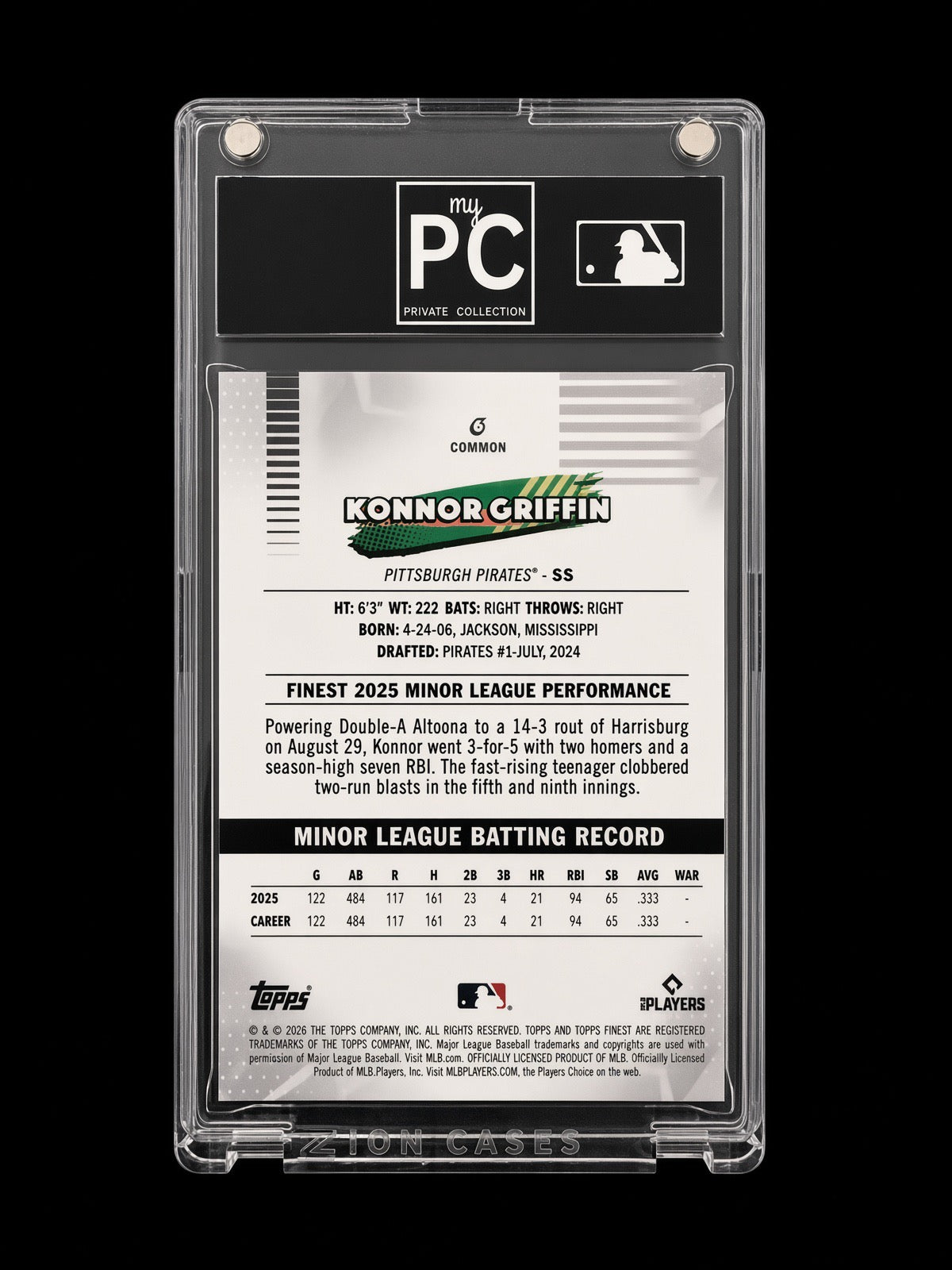 KONNOR GRIFFIN Topps FINEST CSLAB v2